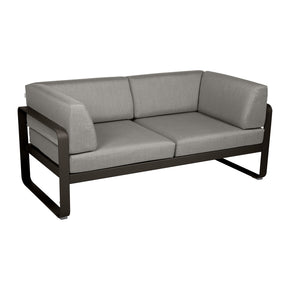 BELLEVIE 2-SEATER CLUB SOFA-TAUPE GREY CUSHION