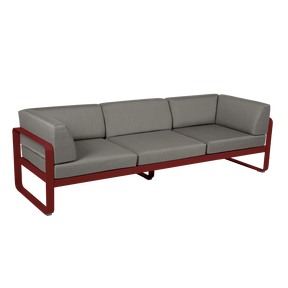 BELLEVIE 3-SEATER CLUB SOFA-GREY TAUPE