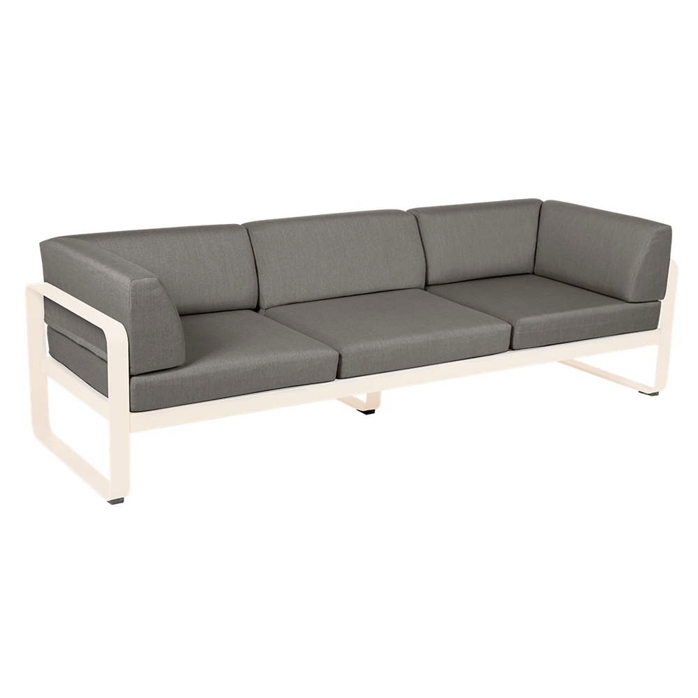 BELLEVIE 3-SEATER CLUB SOFA-GREY TAUPE CUSHION