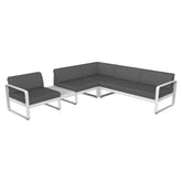 BELLEVIE MODULAR SOFA COMPOSITION 3A-FLANNEL GREY CUSHION
