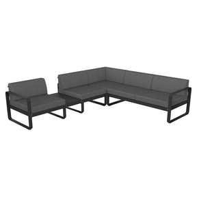 BELLEVIE MODULAR SOFA COMPOSITION 3A-FLANNEL GREY CUSHION