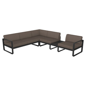 BELLEVIE MODULAR SOFA COMPOSITION 3B-TAUPE GREY CUSHION