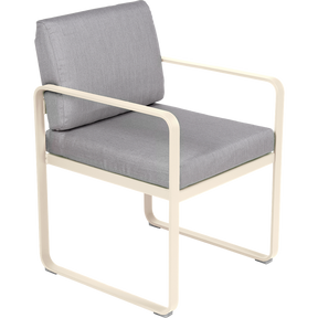 BELLEVIE DINING ARMCHAIR -FLANNEL GREY CUSHION