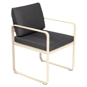 BELLEVIE DINING ARMCHAIR-GRAPHITE GREY CUSHION