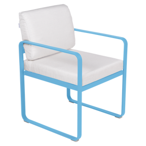 BELLEVIE DINING ARMCHAIR-OFF WHITE CUSHION