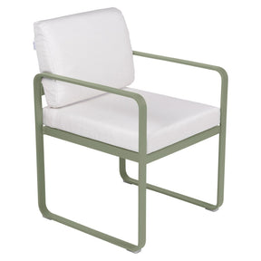 BELLEVIE DINING ARMCHAIR-OFF WHITE CUSHION