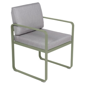 BELLEVIE DINING ARMCHAIR -FLANNEL GREY CUSHION