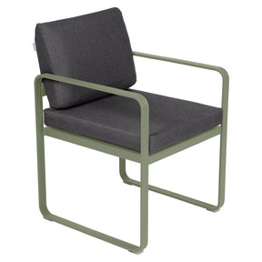 BELLEVIE DINING ARMCHAIR-GRAPHITE GREY CUSHION