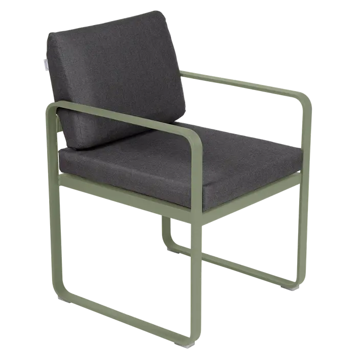 BELLEVIE DINING ARMCHAIR-GRAPHITE GREY