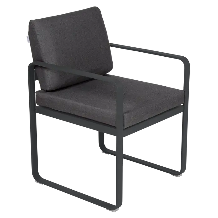 BELLEVIE DINING ARMCHAIR-GRAPHITE GREY