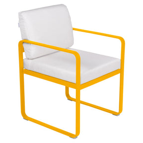 BELLEVIE DINING ARMCHAIR-OFF WHITE CUSHION