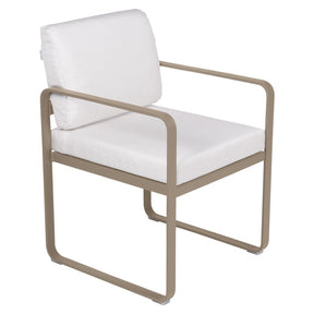BELLEVIE DINING ARMCHAIR-OFF WHITE CUSHION