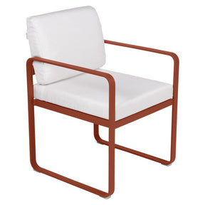 BELLEVIE DINING ARMCHAIR-OFF WHITE CUSHION