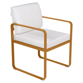 BELLEVIE DINING ARMCHAIR-OFF WHITE CUSHION
