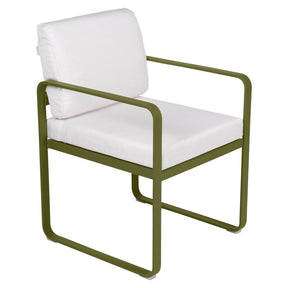 BELLEVIE DINING ARMCHAIR-OFF WHITE CUSHION