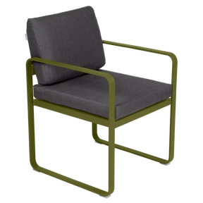 BELLEVIE DINING ARMCHAIR-GRAPHITE GREY