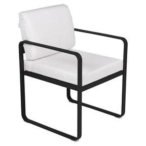 BELLEVIE DINING ARMCHAIR-OFF WHITE CUSHION