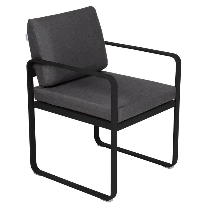 BELLEVIE DINING ARMCHAIR-GRAPHITE GREY