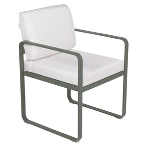 BELLEVIE DINING ARMCHAIR-OFF WHITE CUSHION