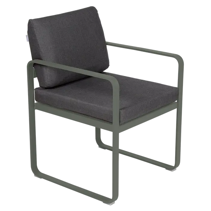 BELLEVIE DINING ARMCHAIR-GRAPHITE GREY