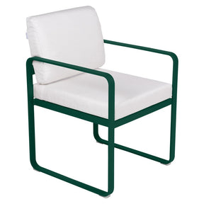 BELLEVIE DINING ARMCHAIR-OFF WHITE CUSHION