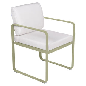 BELLEVIE DINING ARMCHAIR-OFF WHITE CUSHION