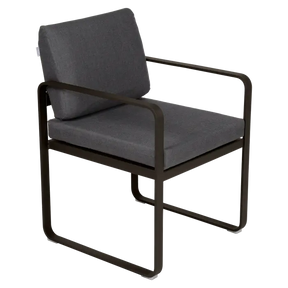 BELLEVIE DINING ARMCHAIR-GRAPHITE GREY