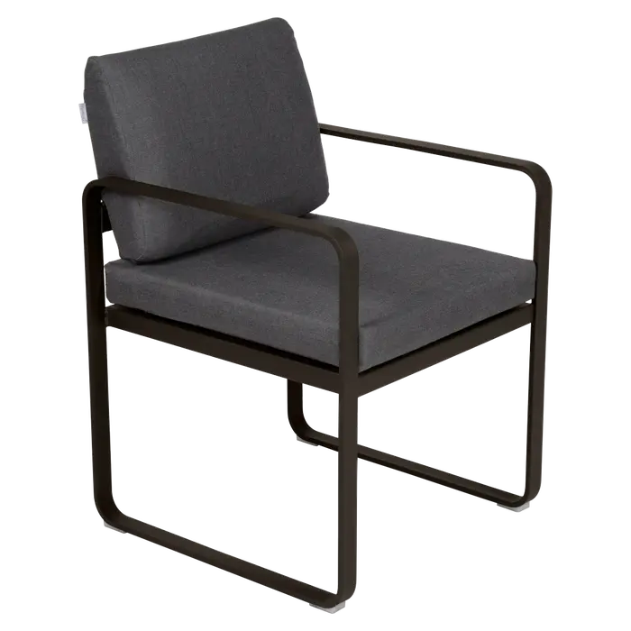 BELLEVIE DINING ARMCHAIR-GRAPHITE GREY