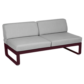 BELLEVIE 2-SEATER CENTRAL MODULE-FLANNEL GREY CUSHION