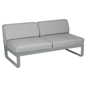 BELLEVIE 2-SEATER CENTRAL MODULE-FLANNEL GREY CUSHION