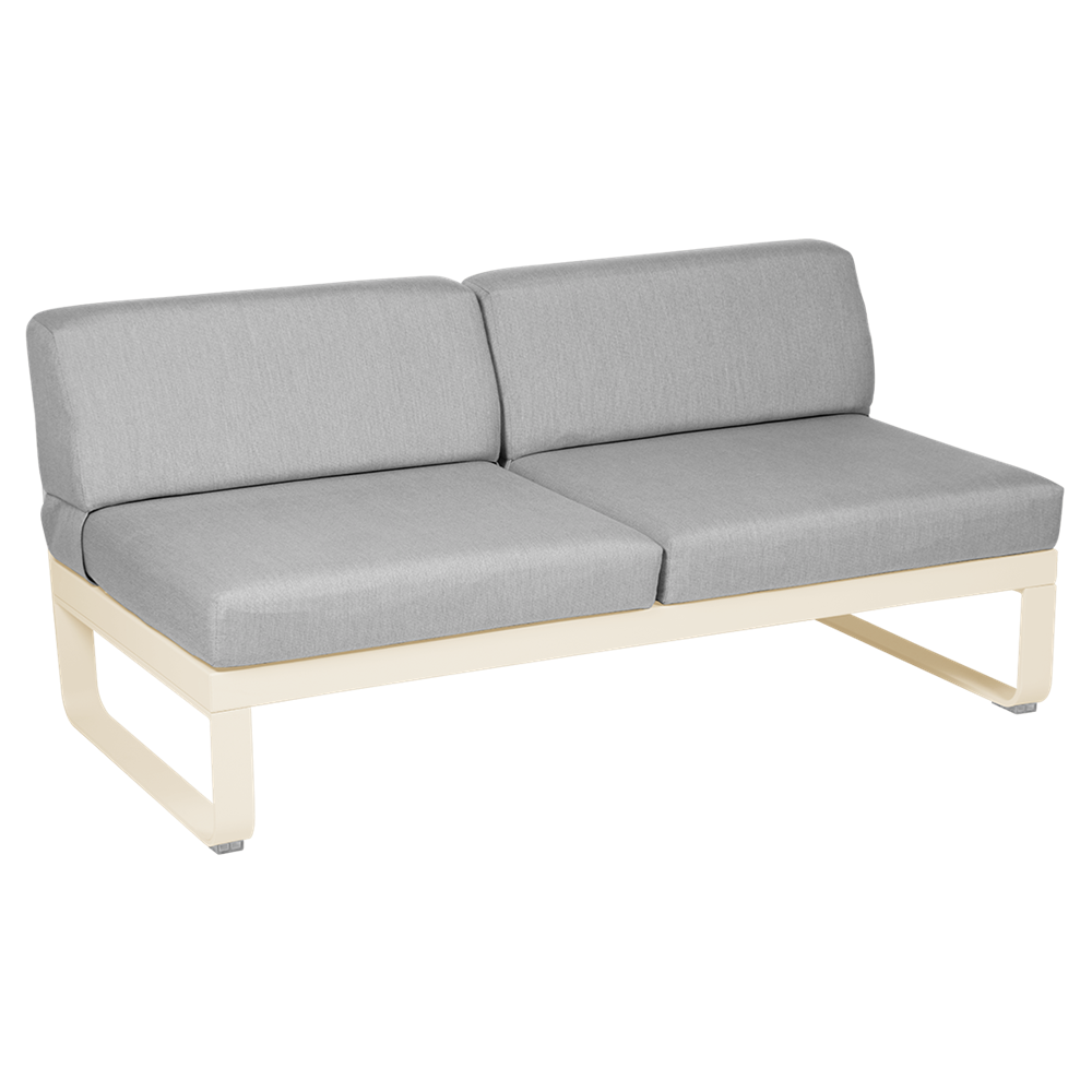 BELLEVIE 2-SEATER CENTRAL MODULE-FLANNEL GREY CUSHION