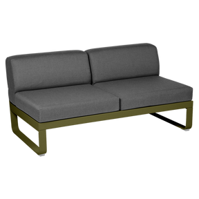 BELLEVIE 2-SEATER CENTRAL MODULE-GRAPHITE GREY CUSHION