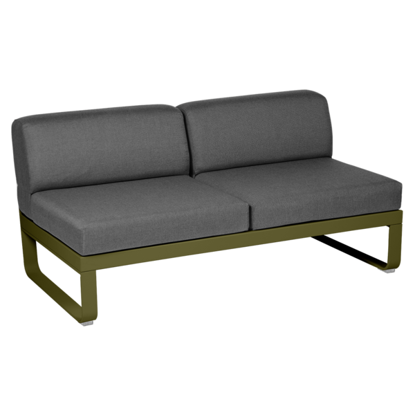 BELLEVIE 2-SEATER CENTRAL MODULE-GRAPHITE GREY CUSHION