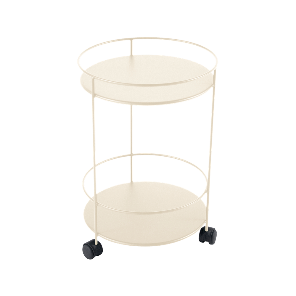 GUINGUETTE - DOUBLE SOLID TOP SIDE TABLE WITH WHEELS 