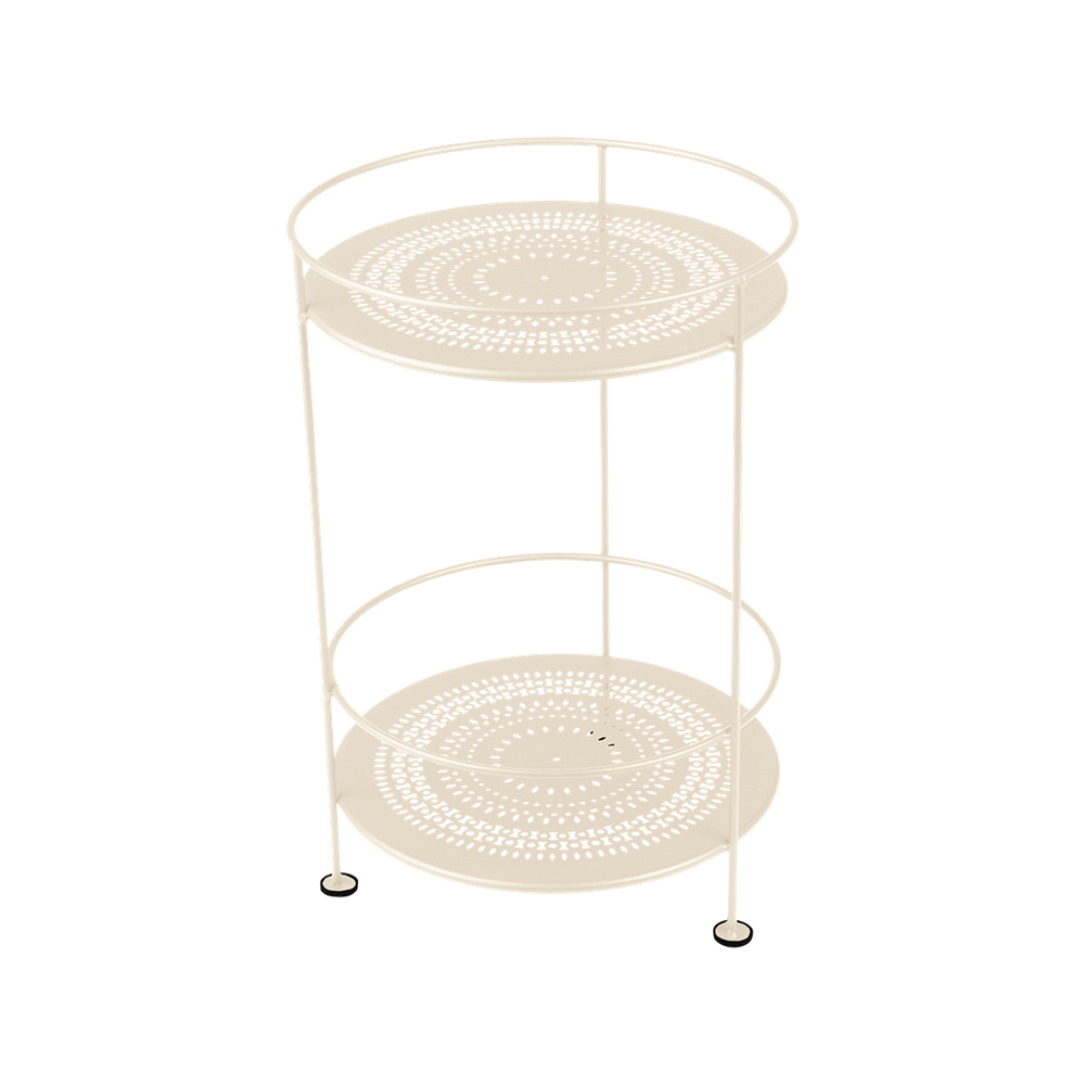 GUINGUETTE SIDE TABLE WITH PERFORATED DOUBLE TOP