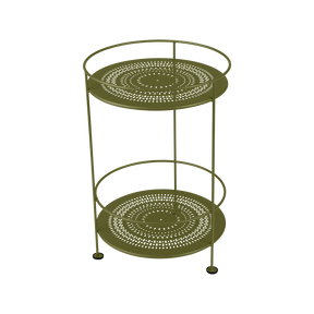 GUINGUETTE SIDE TABLE WITH PERFORATED DOUBLE TOP