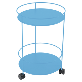 GUINGUETTE - DOUBLE SOLID TOP SIDE TABLE WITH WHEELS 