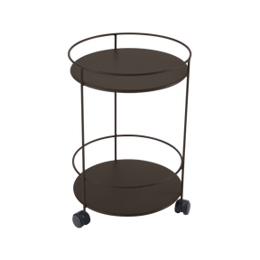 GUINGUETTE - DOUBLE SOLID TOP SIDE TABLE WITH WHEELS 