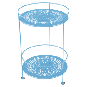 GUINGUETTE SIDE TABLE WITH PERFORATED DOUBLE TOP