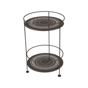 GUINGUETTE SIDE TABLE WITH PERFORATED DOUBLE TOP