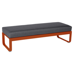 BELLEVIE 2-SEATER OTTOMAN-GRAPHITE GREY CUSHION