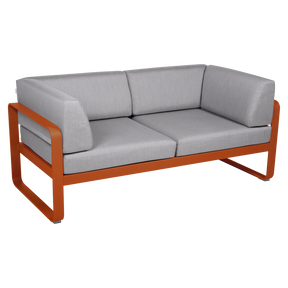 BELLEVIE 2-SEATER CLUB SOFA-FLANNEL GREY CUSHION