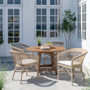 George Teak Round Dining Table 120cm