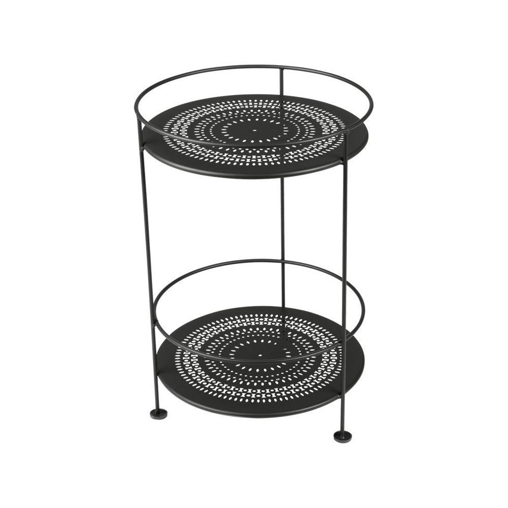 GUINGUETTE SIDE TABLE WITH PERFORATED DOUBLE TOP