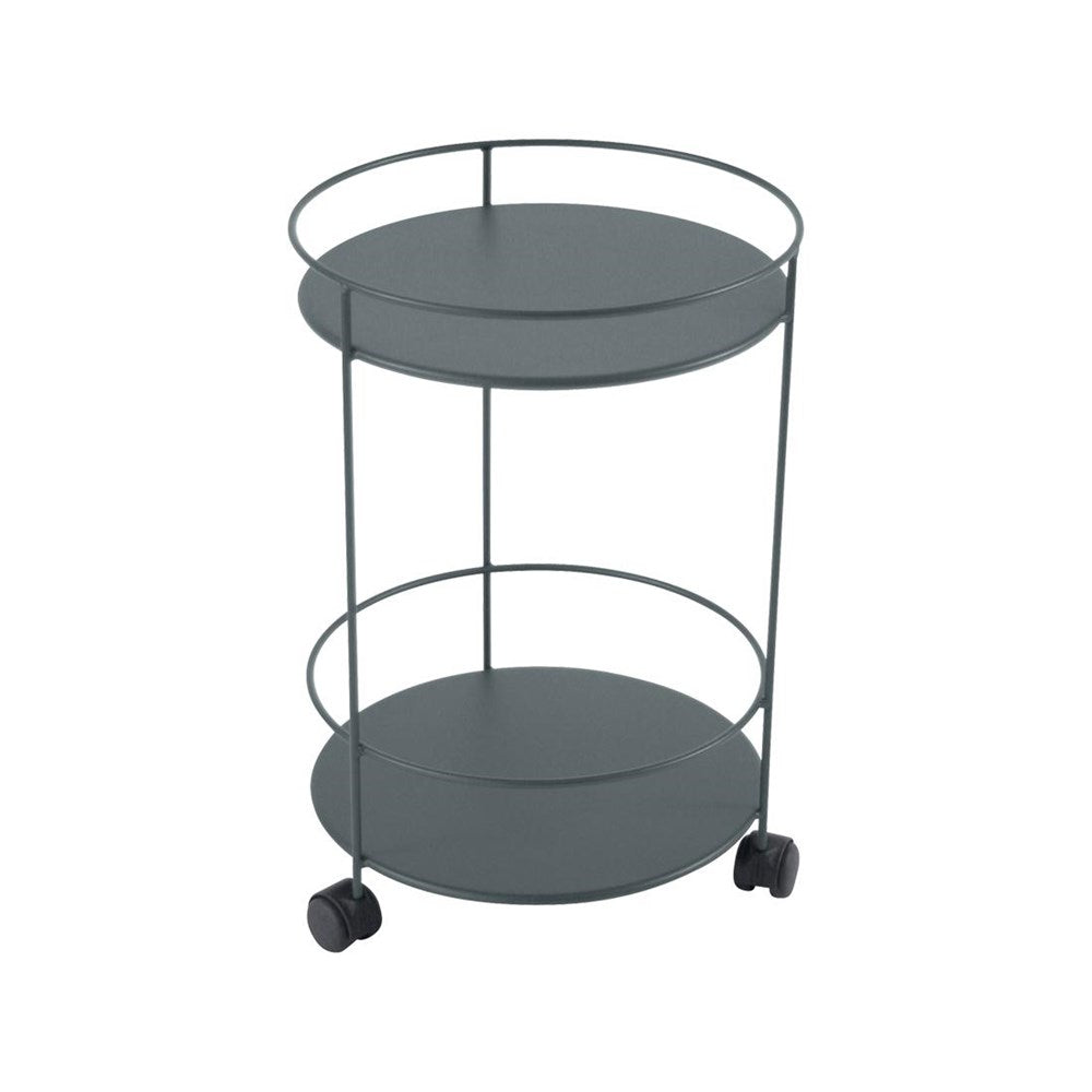 GUINGUETTE - DOUBLE SOLID TOP SIDE TABLE WITH WHEELS 