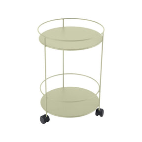 GUINGUETTE - DOUBLE SOLID TOP SIDE TABLE WITH WHEELS 