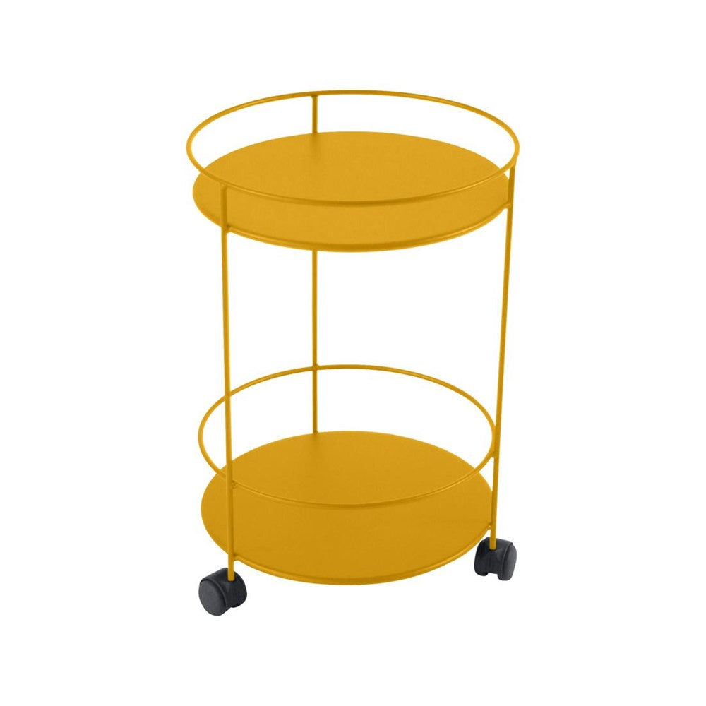 GUINGUETTE - DOUBLE SOLID TOP SIDE TABLE WITH WHEELS 