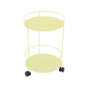 GUINGUETTE - DOUBLE SOLID TOP SIDE TABLE WITH WHEELS 