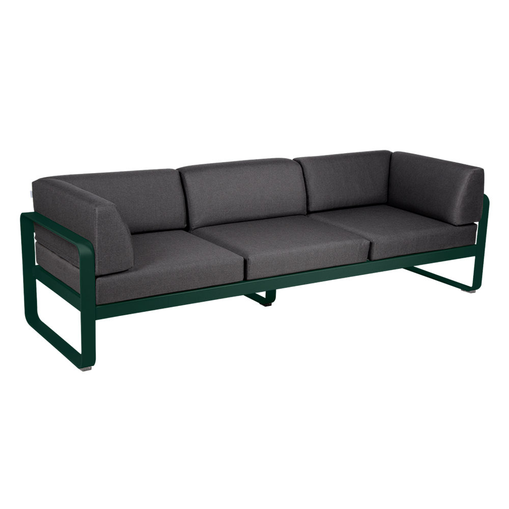 BELLEVIE 3-SEATER CLUB SOFA - GRAPHITE GREY CUSHION