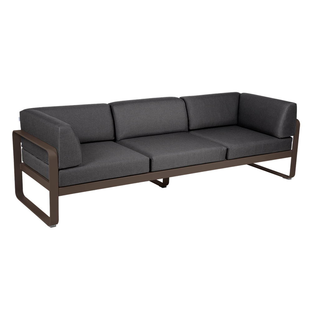 BELLEVIE 3-SEATER CLUB SOFA - GRAPHITE GREY CUSHION